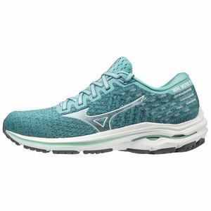 Scarpe Running Mizuno Wave Inspire 17 WAVEKNIT Donna Verde Acqua / Bianche | EWYOXS529