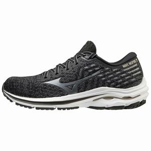 Scarpe Running Mizuno Wave Inspire 17 WAVEKNIT Donna Nere / Platino Oro | HYDQTN678