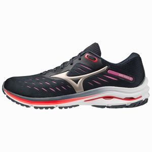 Scarpe Running Mizuno Wave Rider 24 Donna Blu Marino / Oro | UHNRJK685